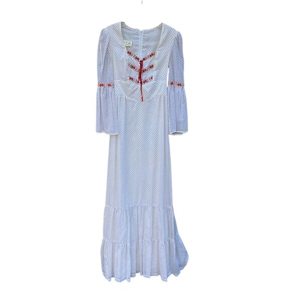 Vintage Roberta California 60s 70s Boho Hippie Peasant Dress Women's - Picture 1 of 11